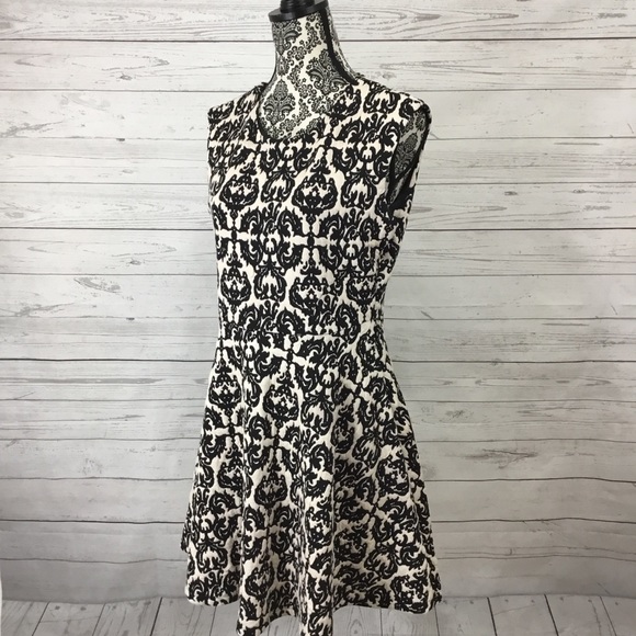 Ark & Co. Sleeveless Damask Textured A-Line Dress - Picture 5 of 8